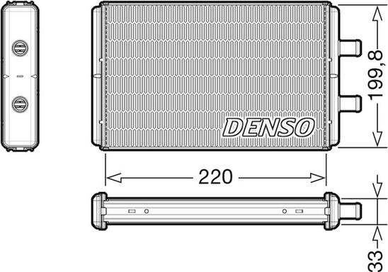 Denso DRR12016 - Heat Exchanger, interior heating parts5.com