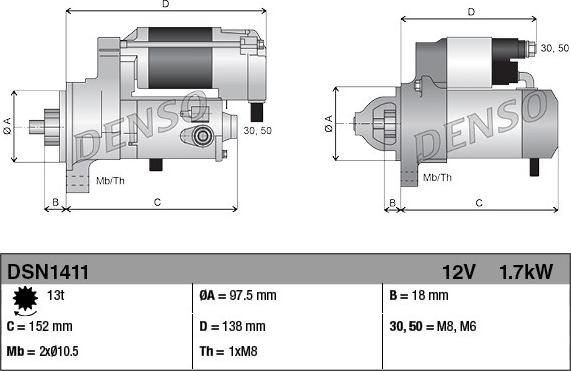 Denso DSN1411 - Önindító parts5.com