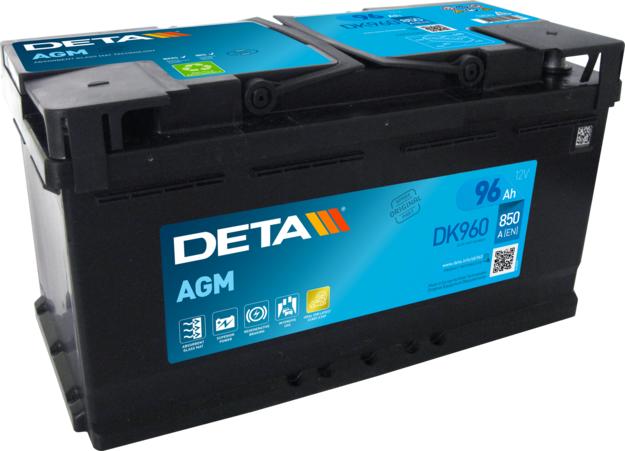 DETA DK960 - Стартерная аккумуляторная батарея, АКБ parts5.com