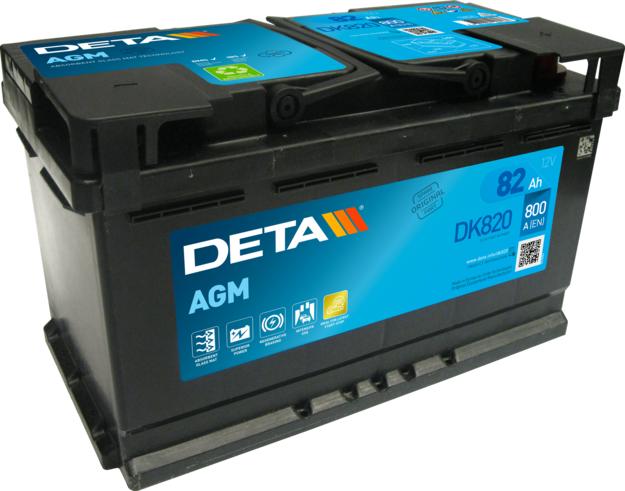 DETA DK820 - Стартерная аккумуляторная батарея, АКБ parts5.com