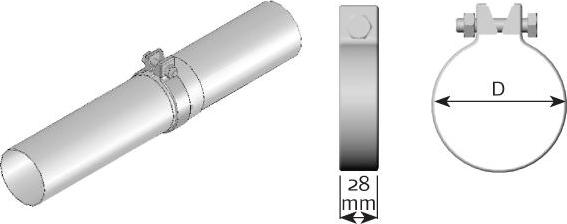 Dinex 99553 - Cijevna spojnica, ispušni sustav parts5.com