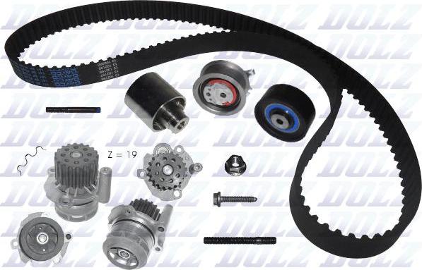 DOLZ KD047 - Water Pump & Timing Belt Set parts5.com