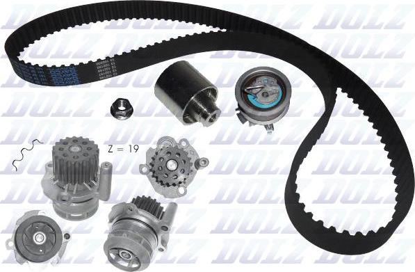 DOLZ KD036 - Water Pump & Timing Belt Set parts5.com