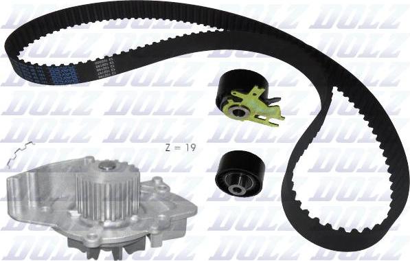 DOLZ KD038 - Water Pump & Timing Belt Set parts5.com