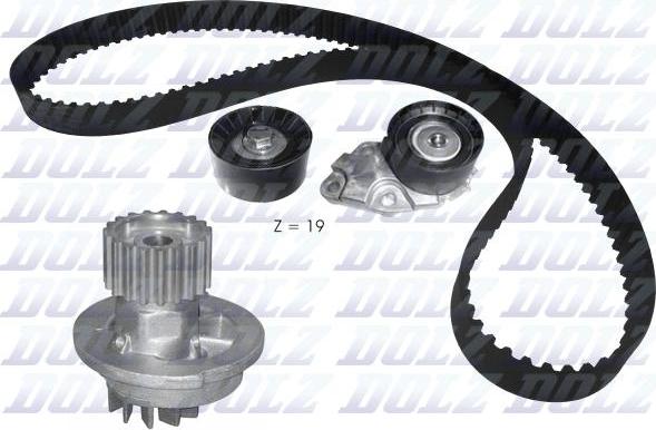 DOLZ KD144 - Vízpumpa + fogasszíj készlet parts5.com