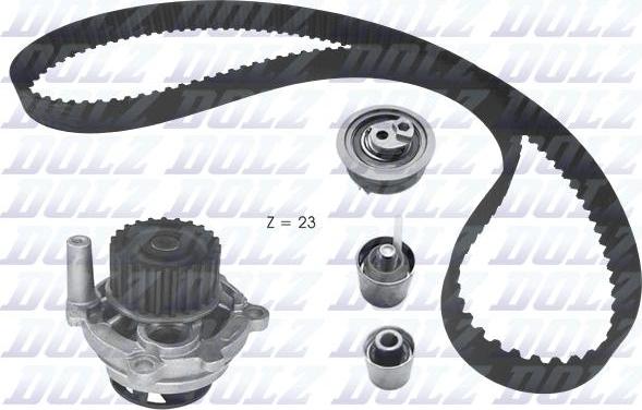 DOLZ KD166 - Water Pump & Timing Belt Set parts5.com