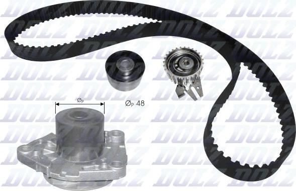 DOLZ KD109 - Set pompa apa + curea dintata parts5.com