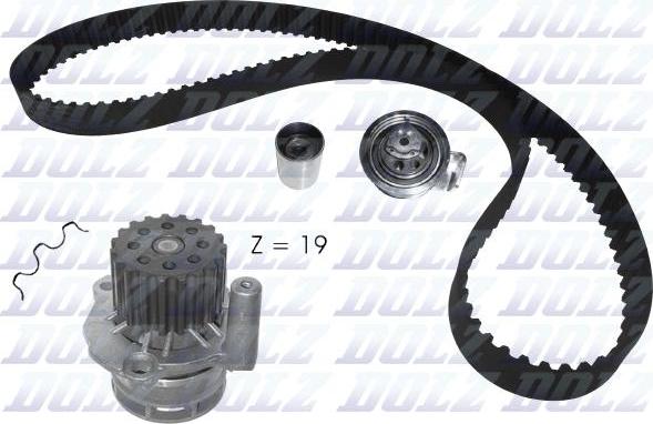 DOLZ KD105 - Water Pump & Timing Belt Set parts5.com