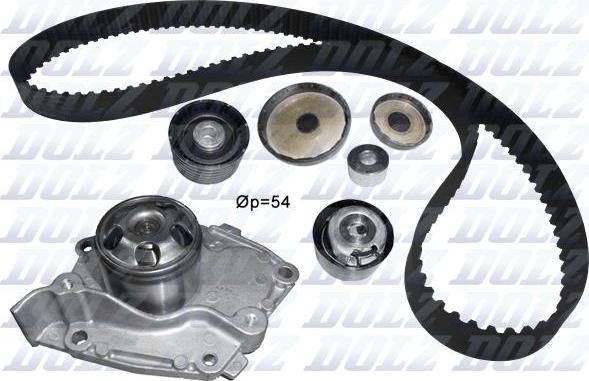 DOLZ KD117 - Vízpumpa + fogasszíj készlet parts5.com