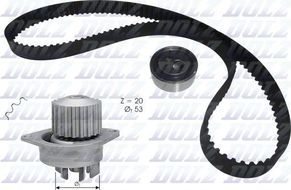 DOLZ KD120 - Vesipumppu + jakohihnasarja parts5.com