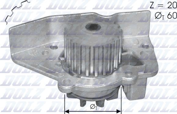 DOLZ N406 - Water Pump parts5.com