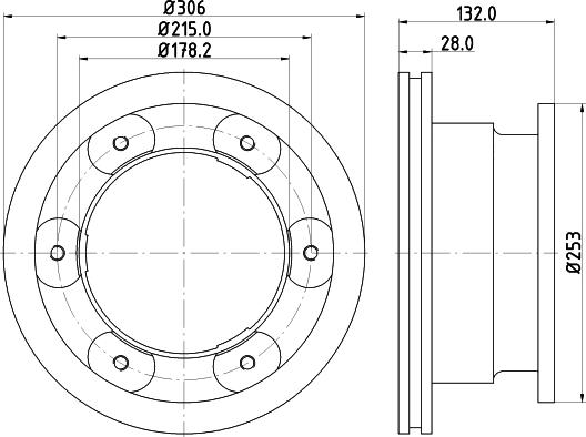 Meyle 215 523 0034 - Спирачен диск parts5.com