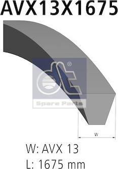 DT Spare Parts 5.41407 - Correa trapezoidal parts5.com