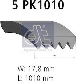 DT Spare Parts 6.31500 - Klinasti rebrasti kaiš parts5.com