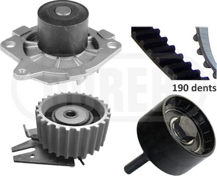 DÜRER PA131134 - Vesipumppu + jakohihnasarja parts5.com