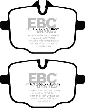 EBC Brakes DP42089R - Juego de pastillas de freno parts5.com