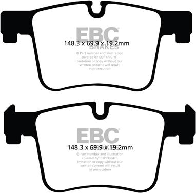 EBC Brakes DP42105R - Piduriklotsi komplekt,ketaspidur parts5.com