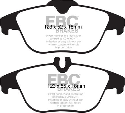 EBC Brakes DP41990R - Brake Pad Set, disc brake parts5.com