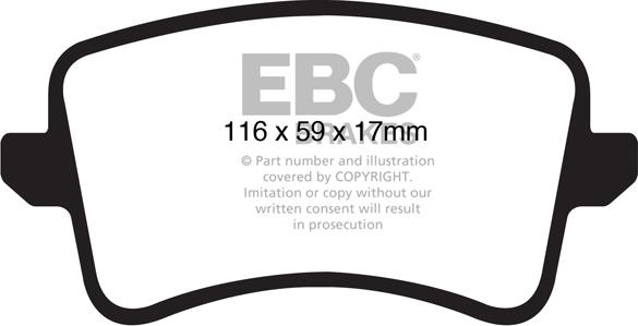 EBC Brakes DP41988R - Juego de pastillas de freno parts5.com