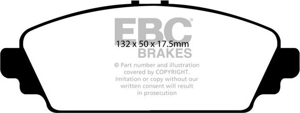 EBC Brakes DP21544 - Brake Pad Set, disc brake parts5.com