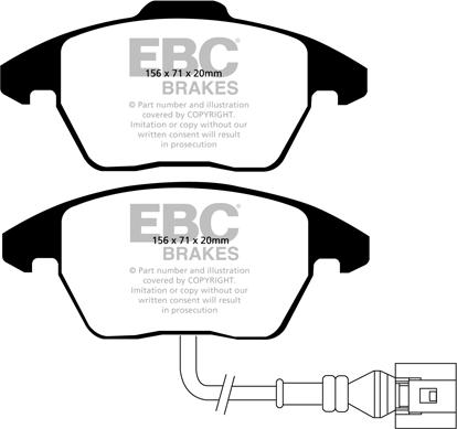 EBC Brakes DP41517R - Sada brzdových destiček, kotoučová brzda parts5.com