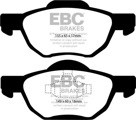 EBC Brakes DP1525 - Komplet pločica, disk-kočnica parts5.com