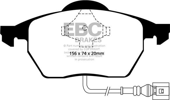 EBC Brakes DP41330R - Kit de plaquettes de frein, frein à disque parts5.com