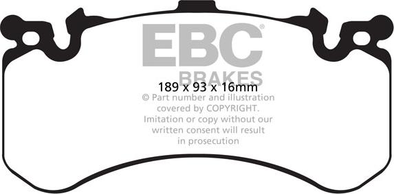 EBC Brakes DP42158R - Комплект спирачно феродо, дискови спирачки parts5.com