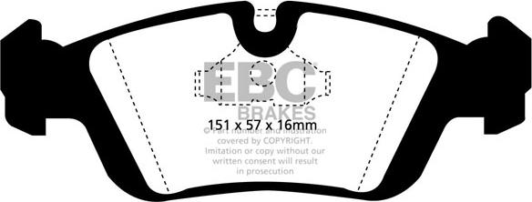 EBC Brakes DP4914R - Juego de pastillas de freno parts5.com