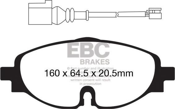 EBC Brakes DP42150R - Fren balata seti, diskli fren parts5.com