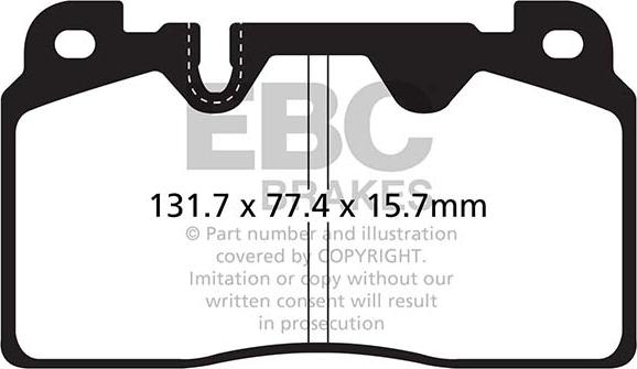 EBC Brakes DP42168R - Fren balata seti, diskli fren parts5.com