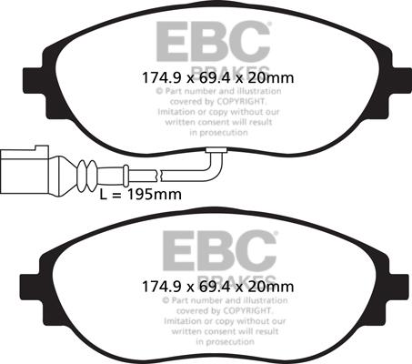 EBC Brakes DP42127R - Тормозные колодки, дисковые, комплект parts5.com