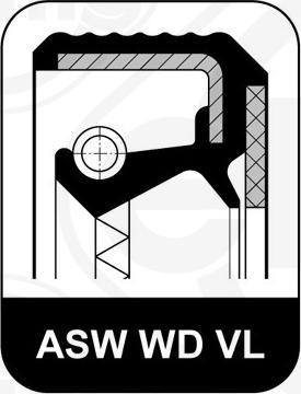 Elring 504.581 - Pierścień uszczelniający wału, różnicowy parts5.com