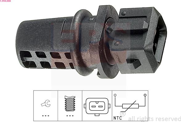 EPS 1.994.008 - Snímač, teplota nasávaného vzduchu parts5.com