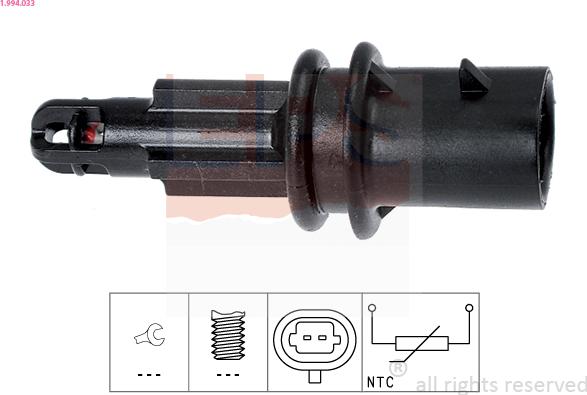 EPS 1.994.033 - Senzor,temperatura aer admisie parts5.com