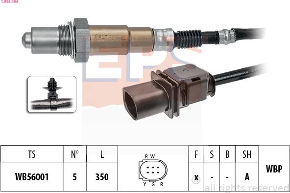 EPS 1.998.494 - Lambda Sensor parts5.com