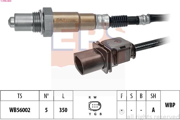 EPS 1.998.464 - Lambda andur parts5.com