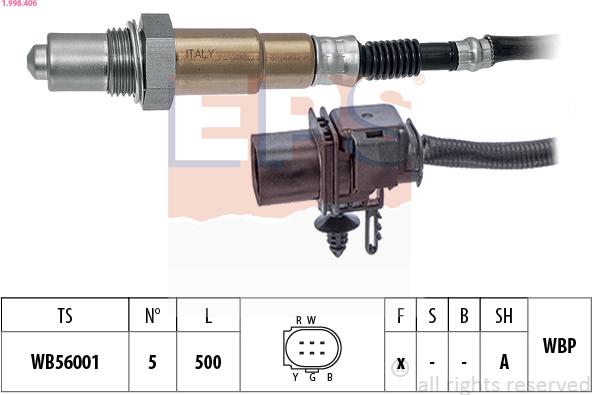 EPS 1.998.406 - Lambda sonda parts5.com