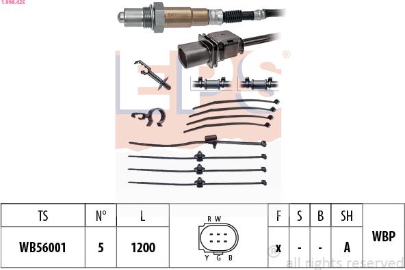 EPS 1.998.425 - Αισθητήρας λάμδα parts5.com