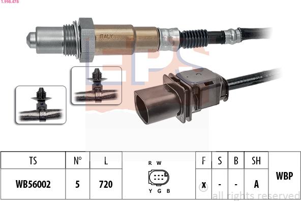 EPS 1.998.478 - Lambda sonda parts5.com