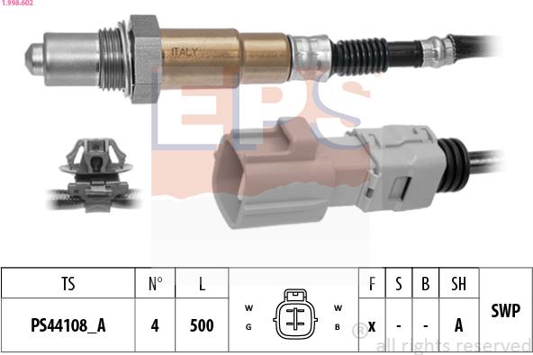 EPS 1.998.602 - Lambda sonda parts5.com