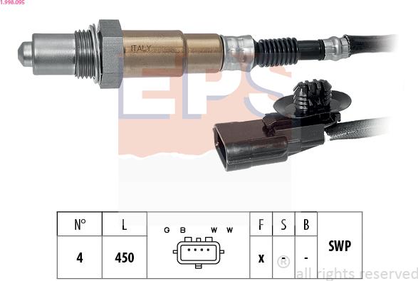 EPS 1.998.095 - Lambda andur parts5.com