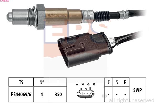 EPS 1.998.097 - Sonda Lambda parts5.com