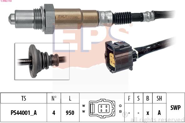 EPS 1.998.110 - Sonda Lambda parts5.com