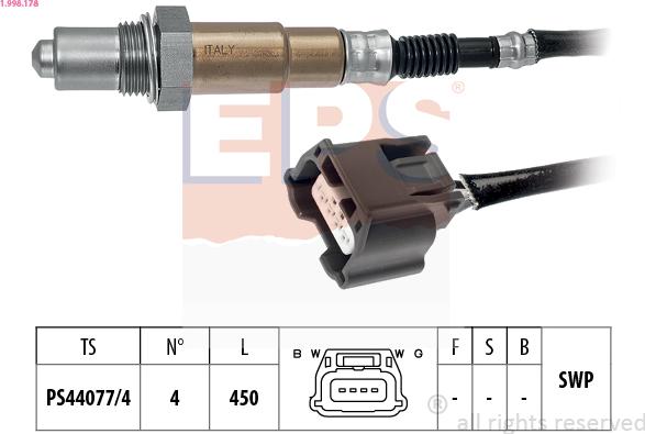 EPS 1.998.178 - Sonda Lambda parts5.com