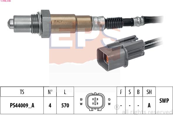 EPS 1.998.346 - Lambda sensörü parts5.com