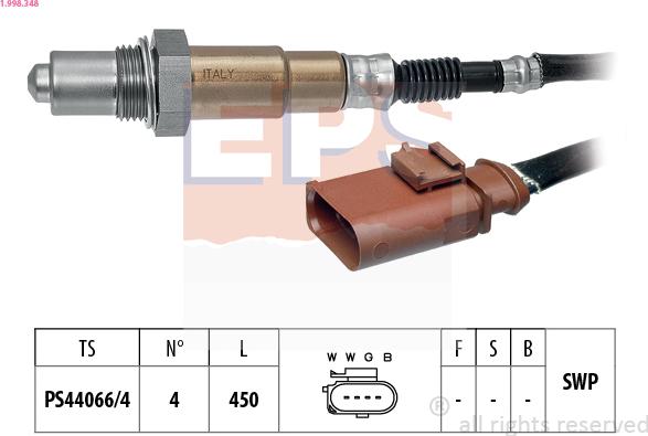 EPS 1.998.348 - Lambda sensörü parts5.com