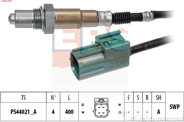 EPS 1.998.304 - Lambda sonda parts5.com