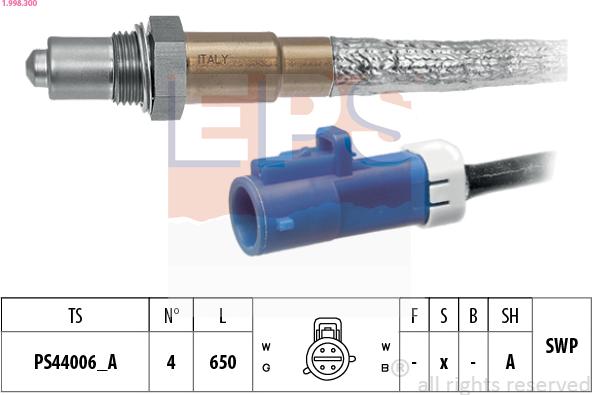 EPS 1.998.300 - Sonda Lambda parts5.com