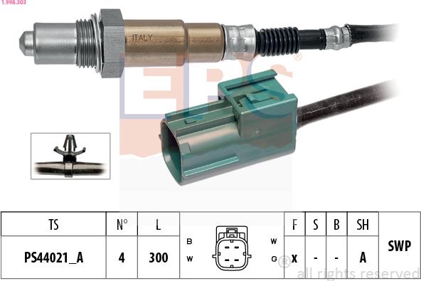 EPS 1.998.303 - Lamda-sonda parts5.com